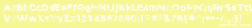 Pantspatrol Font – White Fonts on Yellow Background