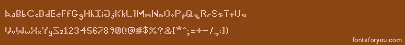 Шрифт 5CentGame – розовые шрифты на коричневом фоне