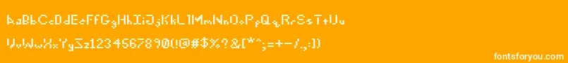 フォント5CentGame – オレンジの背景に白い文字