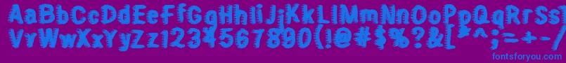 Sweater Font – Blue Fonts on Purple Background