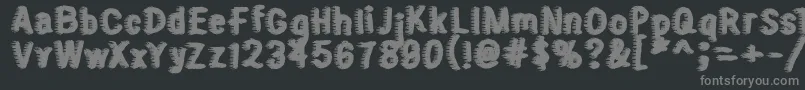 Sweater Font – Gray Fonts on Black Background