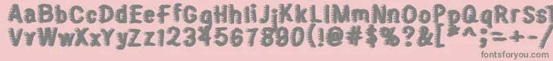 Sweater Font – Gray Fonts on Pink Background