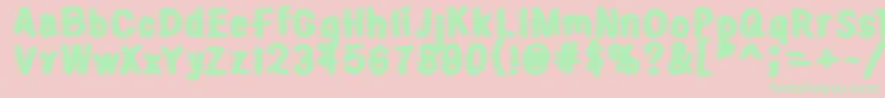 Czcionka Sweater – zielone czcionki na różowym tle