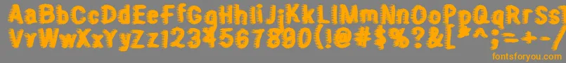 Sweater Font – Orange Fonts on Gray Background