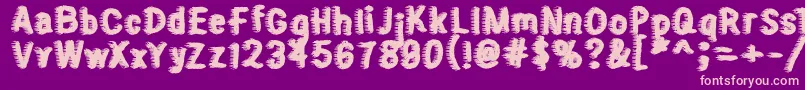 Sweater Font – Pink Fonts on Purple Background