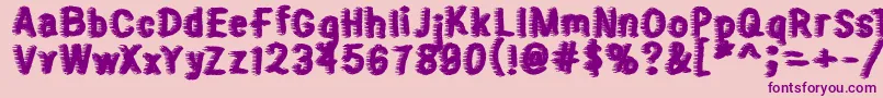 Sweater Font – Purple Fonts on Pink Background