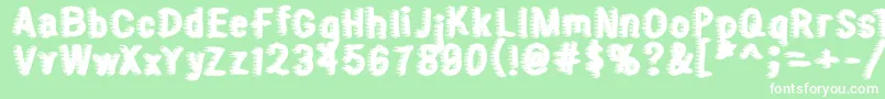 Sweater Font – White Fonts on Green Background