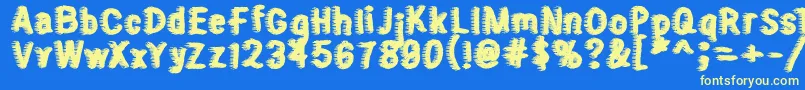 Sweater Font – Yellow Fonts on Blue Background