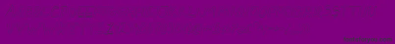 Czcionka DarbogOutlineBoldItalic – czarne czcionki na fioletowym tle