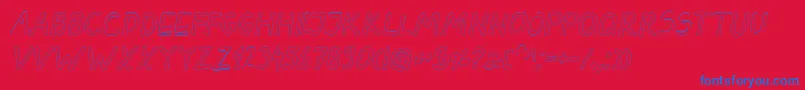 DarbogOutlineBoldItalic Font – Blue Fonts on Red Background