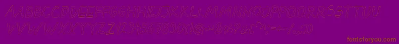 fuente DarbogOutlineBoldItalic – Fuentes Marrones Sobre Fondo Morado