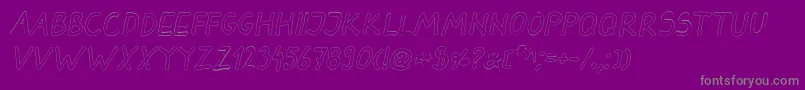 DarbogOutlineBoldItalic Font – Gray Fonts on Purple Background