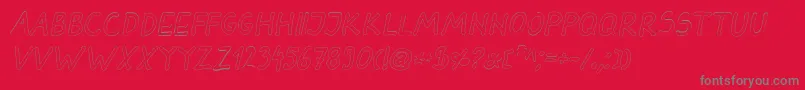 DarbogOutlineBoldItalic Font – Gray Fonts on Red Background