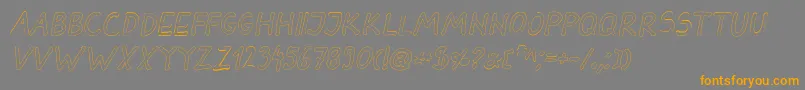 DarbogOutlineBoldItalic Font – Orange Fonts on Gray Background