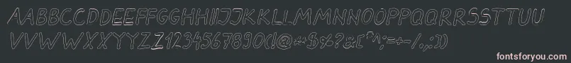 DarbogOutlineBoldItalic Font – Pink Fonts on Black Background