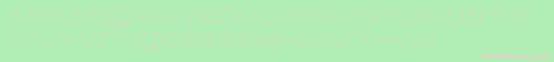 DarbogOutlineBoldItalic Font – Pink Fonts on Green Background