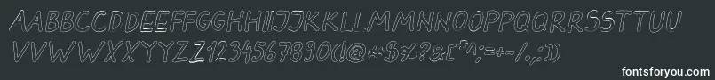 Шрифт DarbogOutlineBoldItalic – белые шрифты