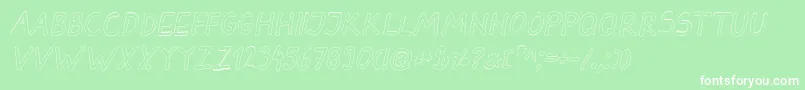 DarbogOutlineBoldItalic Font – White Fonts on Green Background