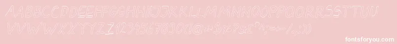 DarbogOutlineBoldItalic Font – White Fonts on Pink Background