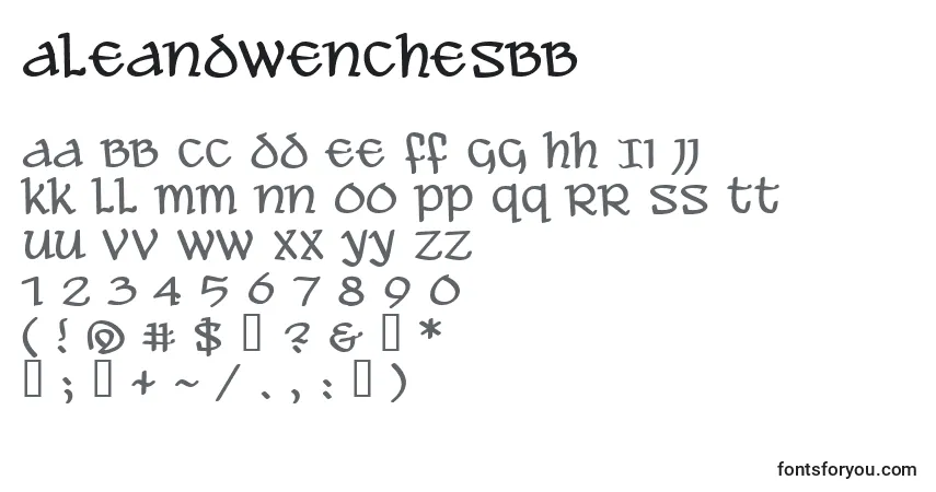 A fonte AleAndWenchesBb – alfabeto, números, caracteres especiais