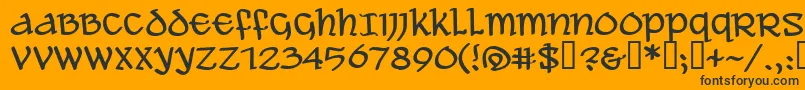 AleAndWenchesBb Font – Black Fonts on Orange Background