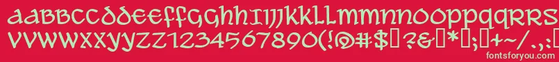 AleAndWenchesBb Font – Green Fonts on Red Background
