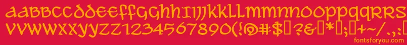 AleAndWenchesBb Font – Orange Fonts on Red Background