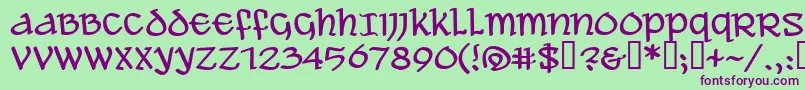 AleAndWenchesBb Font – Purple Fonts on Green Background