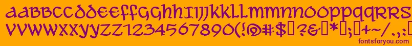AleAndWenchesBb Font – Purple Fonts on Orange Background