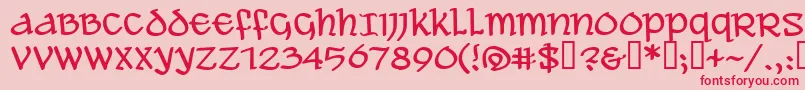 フォントAleAndWenchesBb – ピンクの背景に赤い文字
