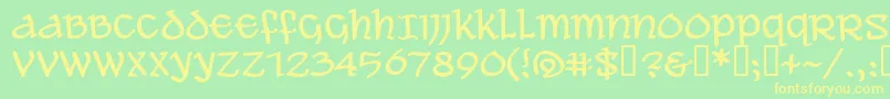 AleAndWenchesBb Font – Yellow Fonts on Green Background