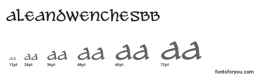 Размеры шрифта AleAndWenchesBb