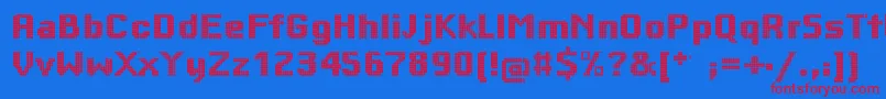 Bigdots Font – Red Fonts on Blue Background