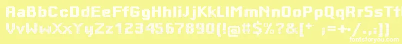 Bigdots Font – White Fonts on Yellow Background