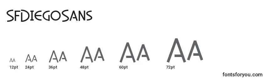 SfDiegoSans Font Sizes