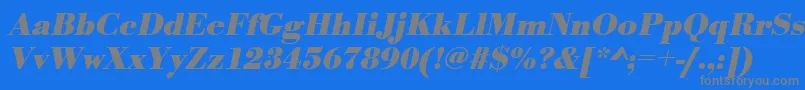 UrwbodonitBoldOblique Font – Gray Fonts on Blue Background