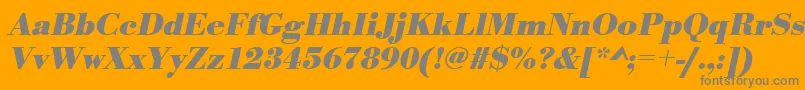 UrwbodonitBoldOblique Font – Gray Fonts on Orange Background