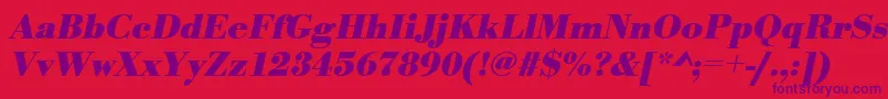 UrwbodonitBoldOblique Font – Purple Fonts on Red Background