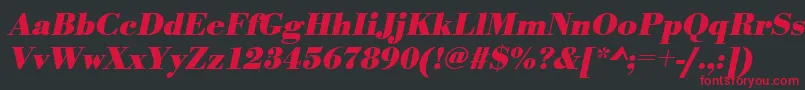 UrwbodonitBoldOblique Font – Red Fonts on Black Background