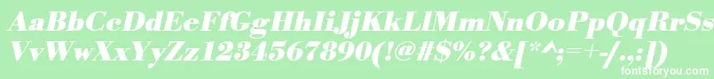 UrwbodonitBoldOblique Font – White Fonts on Green Background