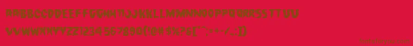 Countsuckula-Schriftart – Braune Schriften auf rotem Hintergrund