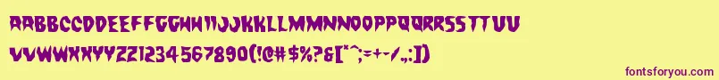 Countsuckula Font – Purple Fonts on Yellow Background