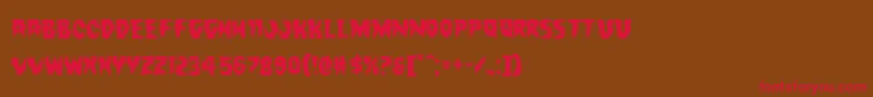 Countsuckula Font – Red Fonts on Brown Background