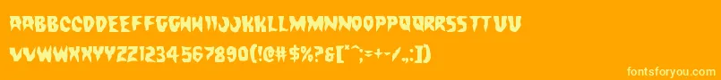 Countsuckula Font – Yellow Fonts on Orange Background