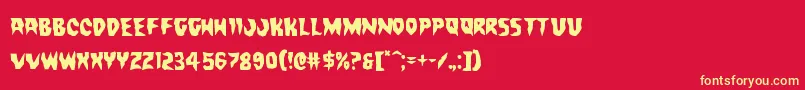 Countsuckula Font – Yellow Fonts on Red Background