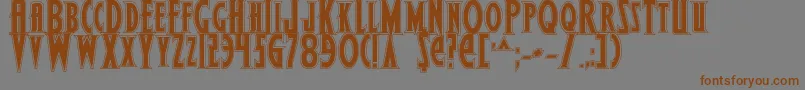 Wolf4bp Font – Brown Fonts on Gray Background