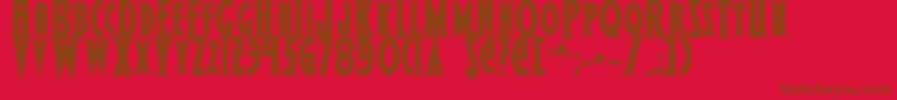 Wolf4bp Font – Brown Fonts on Red Background