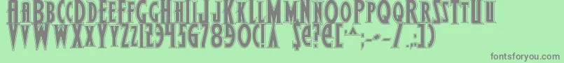 Wolf4bp Font – Gray Fonts on Green Background
