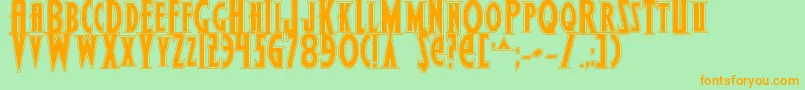 Wolf4bp Font – Orange Fonts on Green Background