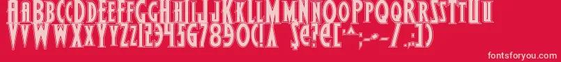Wolf4bp Font – Pink Fonts on Red Background
